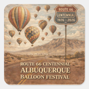 Albuquerque Ballonfestival Reissticker Cadeau Vierkante Sticker