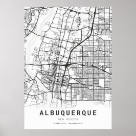 Albuquerque City Map Poster