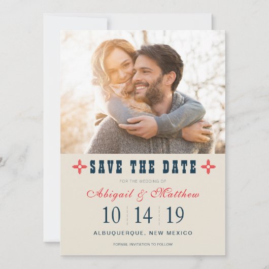 Albuquerque, New Mexico | Datum opslaan - Foto Save The Date (Achterkant)