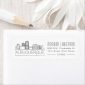 Albuquerque, New Mexico Gestileerde skyline | Etiket (Insitu)