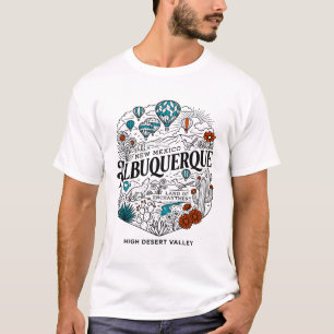 Albuquerque New Mexico Landschap Met Heet Lucht Ba T-shirt