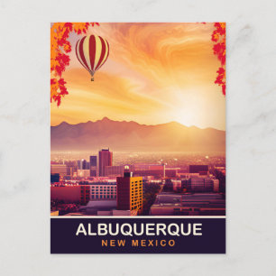 Albuquerque, New Mexico, Luchtballon, Reizen Briefkaart