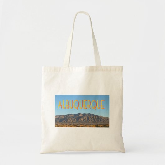 Albuquerque New Mexico met het Sandia-gebergte Tote Bag (Voorkant)
