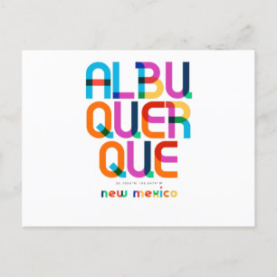 Albuquerque New Mexico Mid Century, Pop Art, Briefkaart