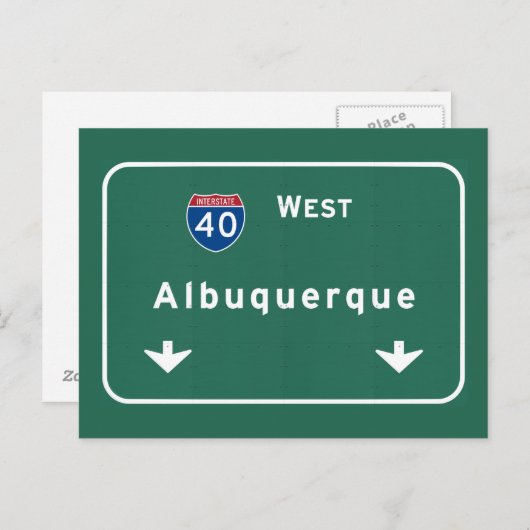 Albuquerque New Mexico nm Interstate Highway : Briefkaart (Voorkant / Achterkant)