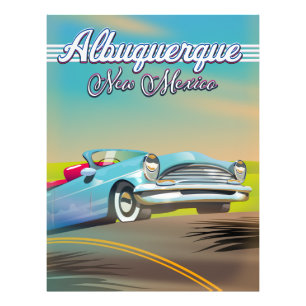 Albuquerque New Mexico-reisposter. Foto Afdruk