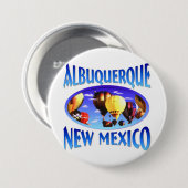 Albuquerque New Mexico Ronde Button 7,6 Cm (Voorkant /achterkant)