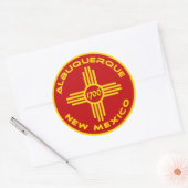 Albuquerque New Mexico Ronde Sticker (Envelop)