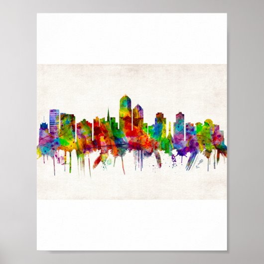 Albuquerque New Mexico Skyline Poster (Voorkant)