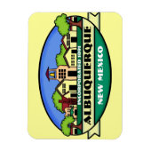 Albuquerque New Mexico stad souvenir magneet (Verticaal)