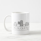 Albuquerque, New Mexico Stylized Skyline Koffiemok (Links)