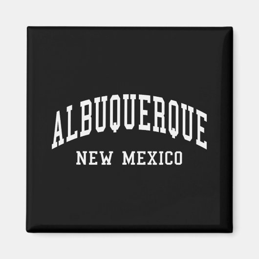 Albuquerque - New Mexico - Throwback Design - Clic Magneet (Voorkant)