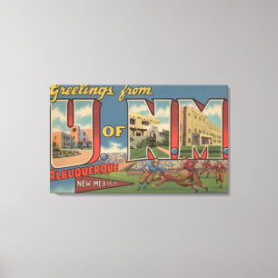 Albuquerque, New Mexico - Universiteit van NM Canvas Afdruk