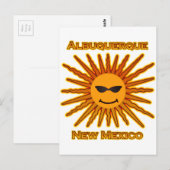 Albuquerque New Mexico USA Sun Logo Briefkaart (Voorkant / Achterkant)