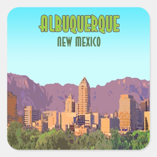Albuquerque New Mexico  Vierkante Sticker (Voorkant)