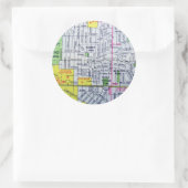 Albuquerque, NM kaart Ronde Sticker (Tas)