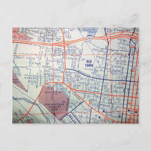 ALBUQUERQUE, NM Map Briefkaart