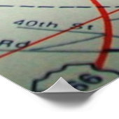 Albuquerque, NM Poster Carte Vintage (Coin)