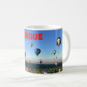Albuquerque Nouveau-Mexique Café Mug Hot Air Ballo (Devant droit)