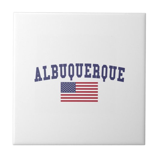 Albuquerque US Flag Tegeltje (Voorkant)