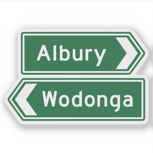 Albury Wodonga Australia Sticker (Voorkant)