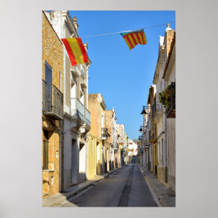 Alcala de Xivert stad in de provincie Valencia, Sp Poster