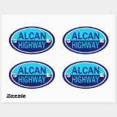 Alcan Highway Ovale Sticker (Vel)