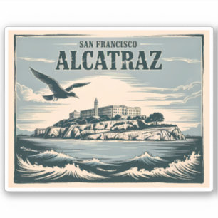 Alcatraz Eiland Gevangenis San Francisco Reis Rert Sticker