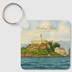 Alcatraz eiland – Reisbestemming San Francisco Sleutelhanger