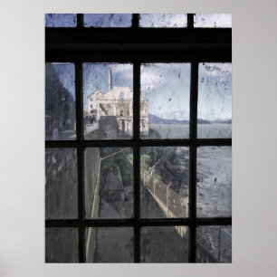 Alcatraz Escape Beach Area Poster