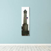 Alcatraz Island Lighthouse & Flag Vertical Canvas (Insitu (Houten vloer))
