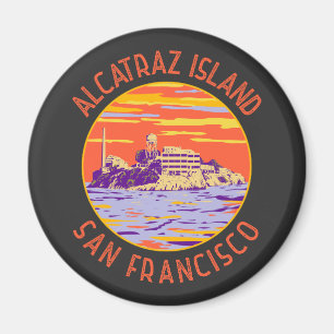 Alcatraz Island San Francisco Distress Circle Magneet