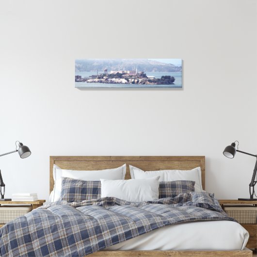 Alcatraz Island van het Bayside Panoramic Canvas (Insitu (Slaapkamer))