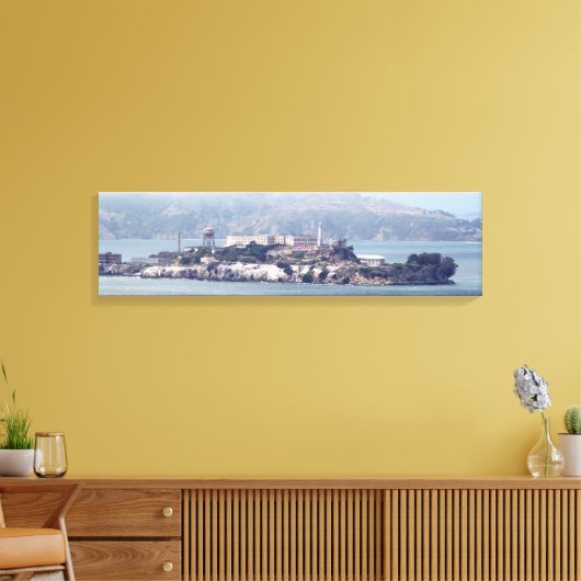 Alcatraz Island van het Bayside Panoramic Canvas (Insitu (Woonkamer))