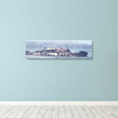 Alcatraz Island van het Bayside Panoramic Canvas Afdruk (Insitu (Houten vloer))