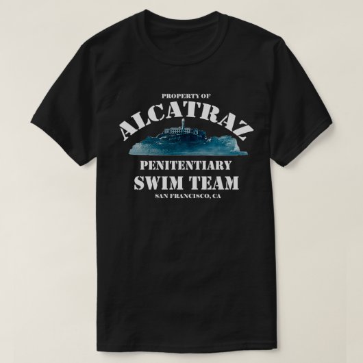 Alcatraz Penitentiary Swim Team T-shirt (Design voorkant)