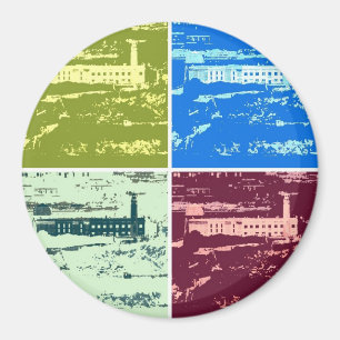 Alcatraz Pop art Magnet Magneet