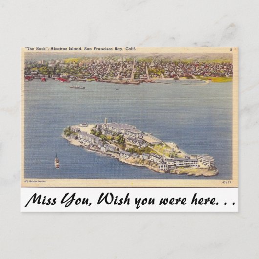 Alcatraz, San Francisco, Calif. Briefkaart (Voorkant)