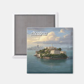 Alcatraz San Francisco Reizen Magneet (Voorkant / Achterkant)