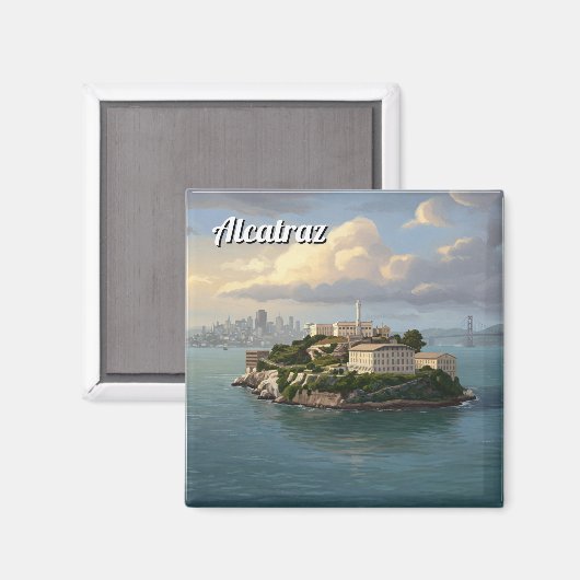 Alcatraz San Francisco Reizen Magneet (Voorkant / Achterkant)