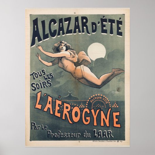 Alcazar d'été Aerogyne Frans Travel Poster (Voorkant)