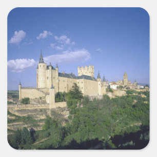 Alcazar, Segovia, Castilië en León, Spanje 2 Vierkante Sticker