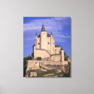 Alcazar, Segovia, Castilië en León, Spanje, Unesco Canvas Afdruk