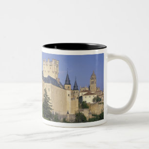 Alcazar, Segovia, Castilla León, Spanje Tweekleurige Koffiemok