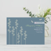 Alcea & Libelle Save the Date Aankondiging (Staand voorkant)