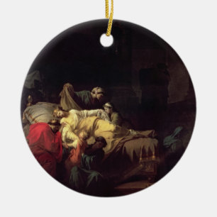 Alcestis offert zichzelf op om haar man te redden keramisch ornament