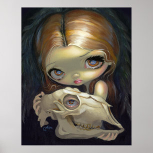 Alchemical Angel 1 ART PRINT gothische schedel