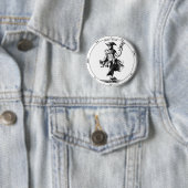 Alchemical Mercury and caduceus Ronde Button 5,7 Cm (In situ)