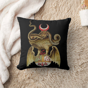 Alchemie Draak Oude Illustratie Kussen
