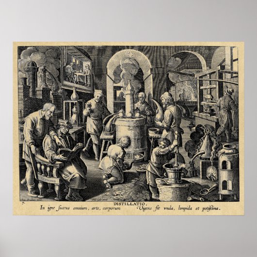 Alchemie gereedschap voor distillatie poster (Voorkant)